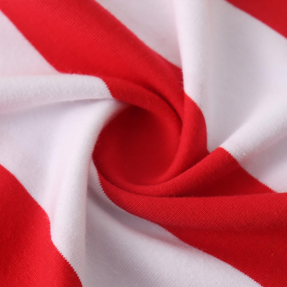 Spring&Gege Boys Short Sleeve Striped Cotton Crew Neck T-Shirt - Image 6