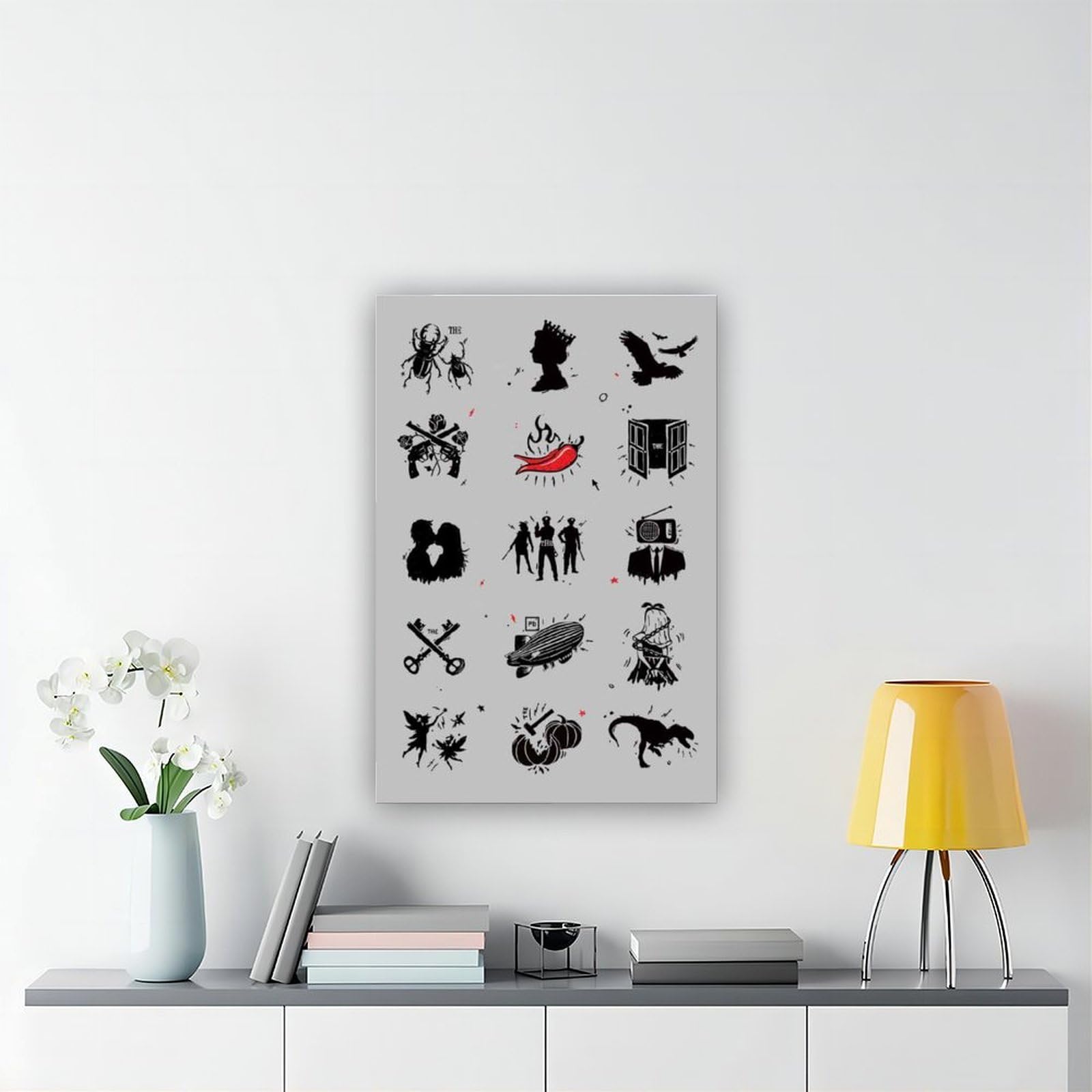 Rock Bands, poster su tela Old School Poster Wall Art Decor Print Picture Paintings per soggiorno camera da letto decorazione telaio: 50,8 cm L x 76,2 cm W