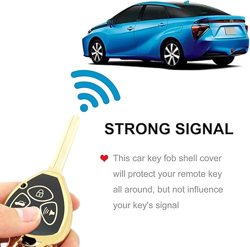 Miniatura 4 de Funda para llavero para Camry Rav4 2007-2011 2005-2010 Scion TC 2007-2013 Yaris 2008-2013 Avalon 2008-2013 Corolla Venza, Negro -