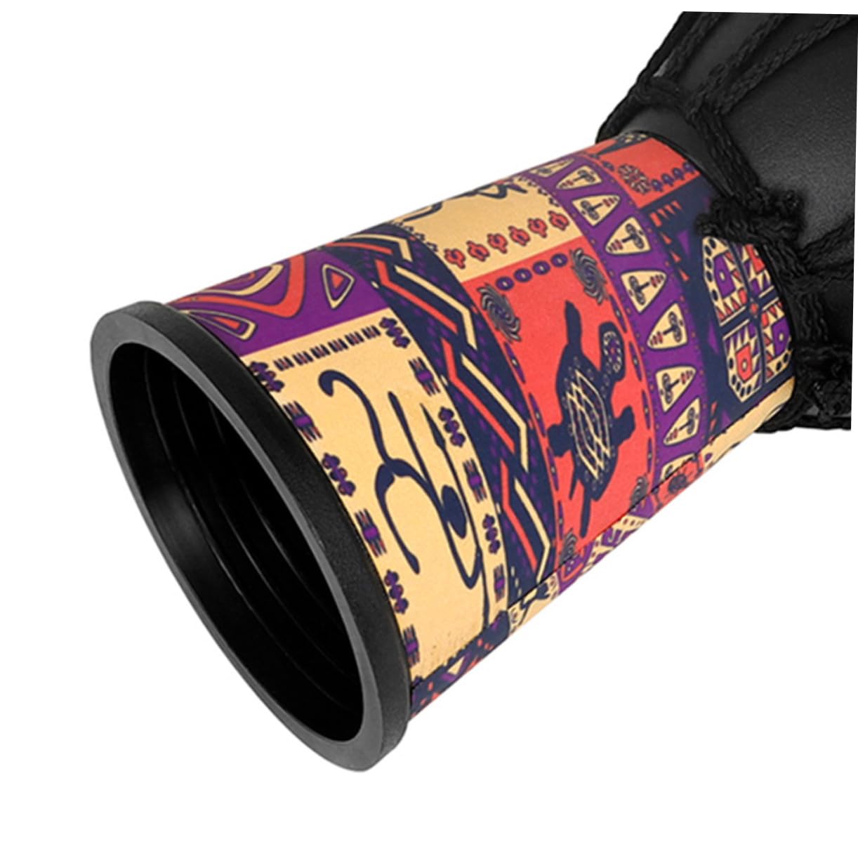 Tamburo Djembe Strumento Percussione per Ragazzo Ragazza Principianti Design Delicato e Resistente Leggero in Pvc Pelle Artificiale di Capra per Eventi Musicali e Scuole