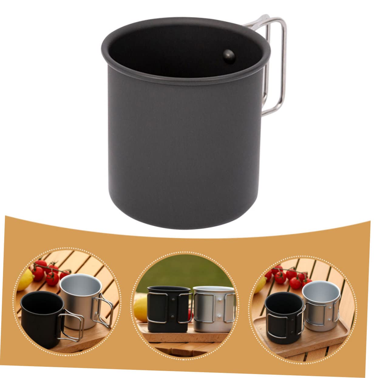 Toyvian 4piezas Taza De Camping Inoxidable Vaso Multifuncional Para Bebidas Para Actividades Al Aire y Picnic Fácil De Limpiar y Transportar
