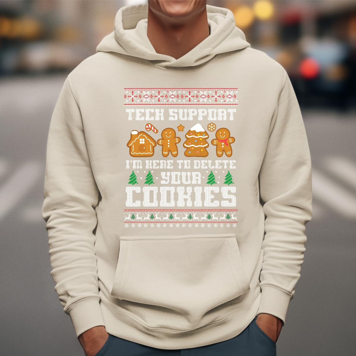 Tech Support I?m Here to Delete Your Cookies - Maglione natalizio