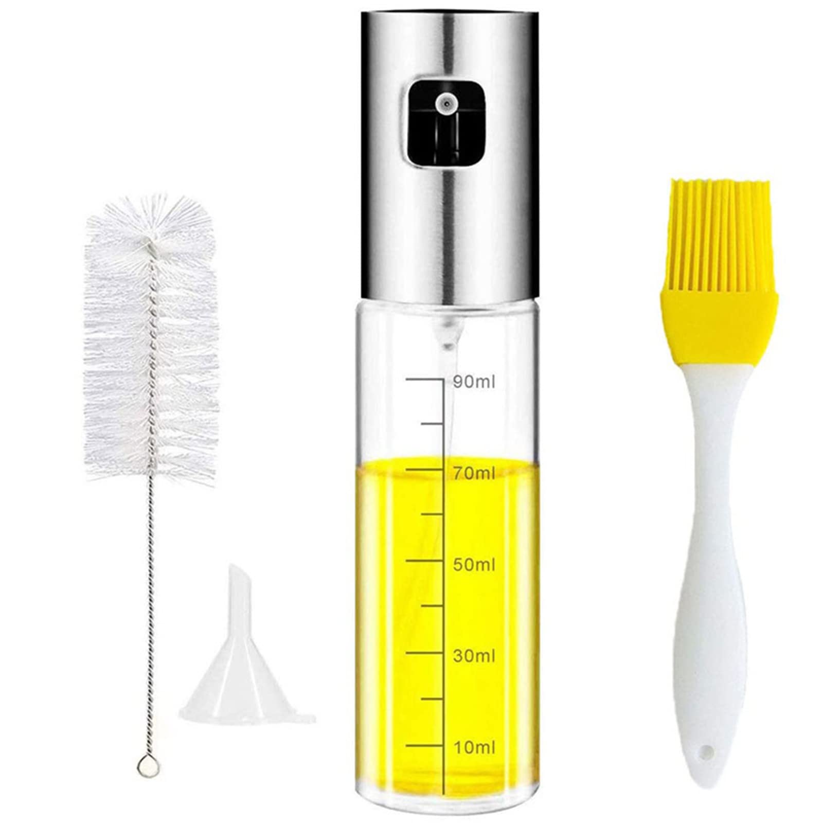 Huanizi B 3 4 100Ml Oil Mister-Spray Glass Ottle With-Funnel And Rush For Bq Aking Olive-Oil Sprayer-Olive-Oil Spray Ottle Oil Spray Ottle For Air Fryer Kitchen