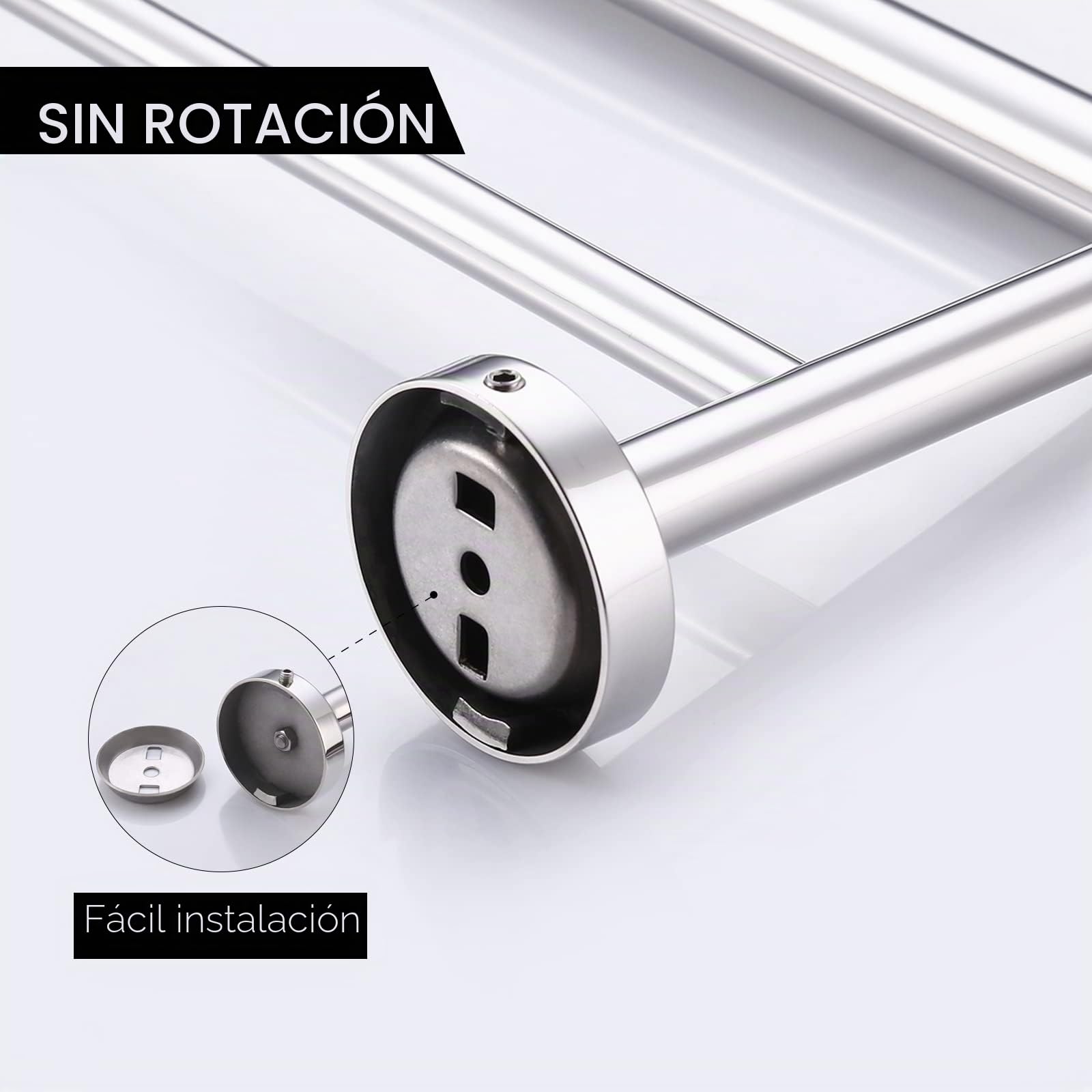 KES Toalleros Dobles de Baño Toalleros de Baño con 2 Barras Pared 60cm Toallero Acero Inoxidable SUS304 Acabado Pulido, A2001S60