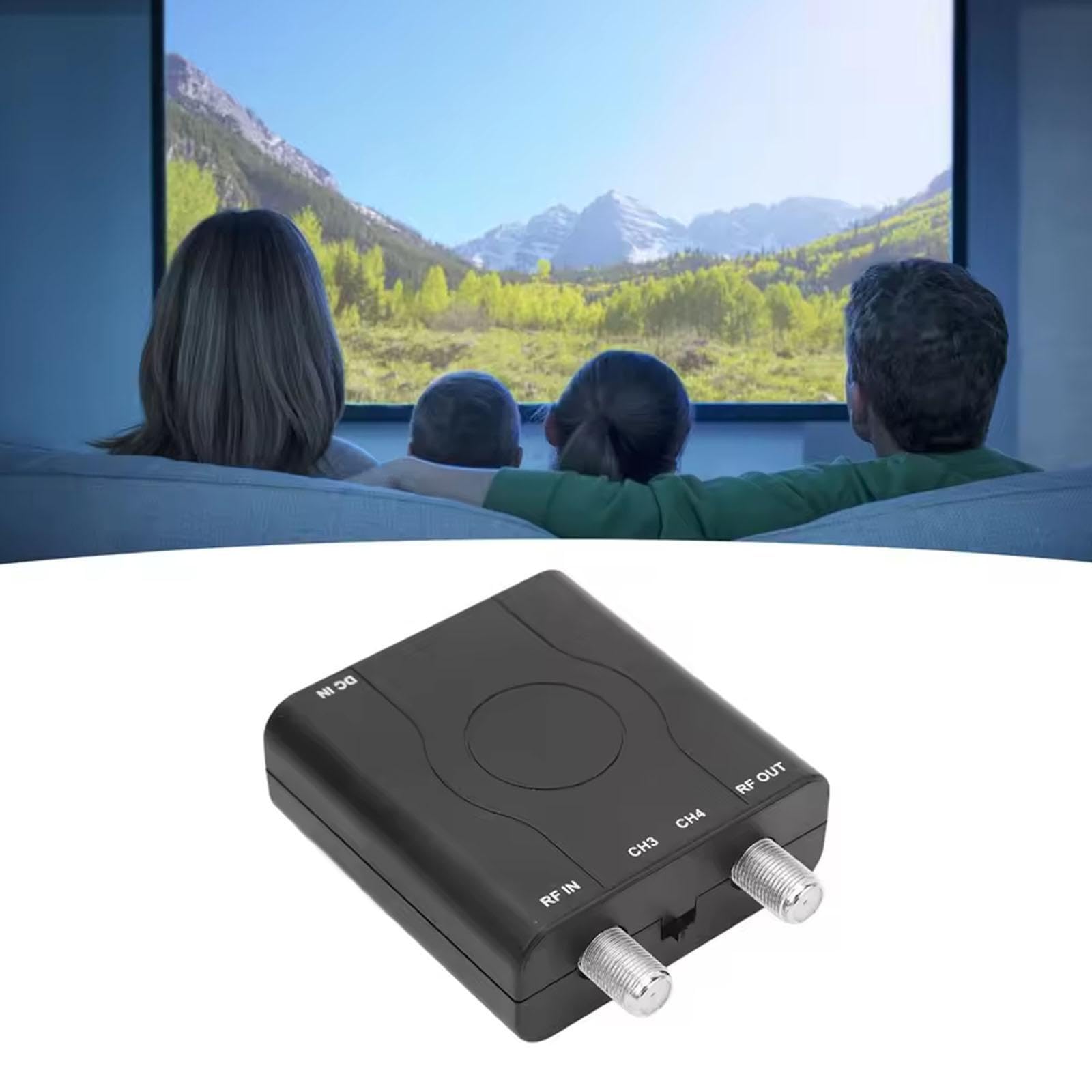 Adattatore convertitore video ad alta risoluzione, adatto per sistemi home entertainment, con adattatore modulatore di frequenza VHF controllato PLL