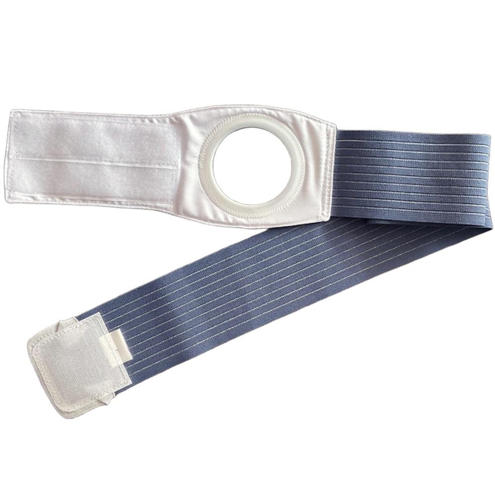 Cinturón Ostomía, Cinturón de Ostomía de Alta Elasticidad con Orificio de 7 Cm, Faja de Estoma Abdominal Ajustable, Reduce la Hernia Paraestomal y Refuerza las Bolsas(Large)
