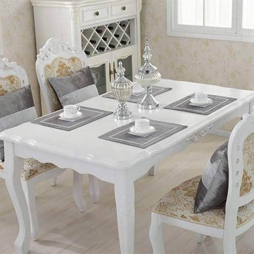 Miniatura 4 de San Tungus Paquete de 4, manteles individuales de lentejuelas de 12 x 16 pulgadas con lentejuelas y diamantes de imitación para mesa de comedor,