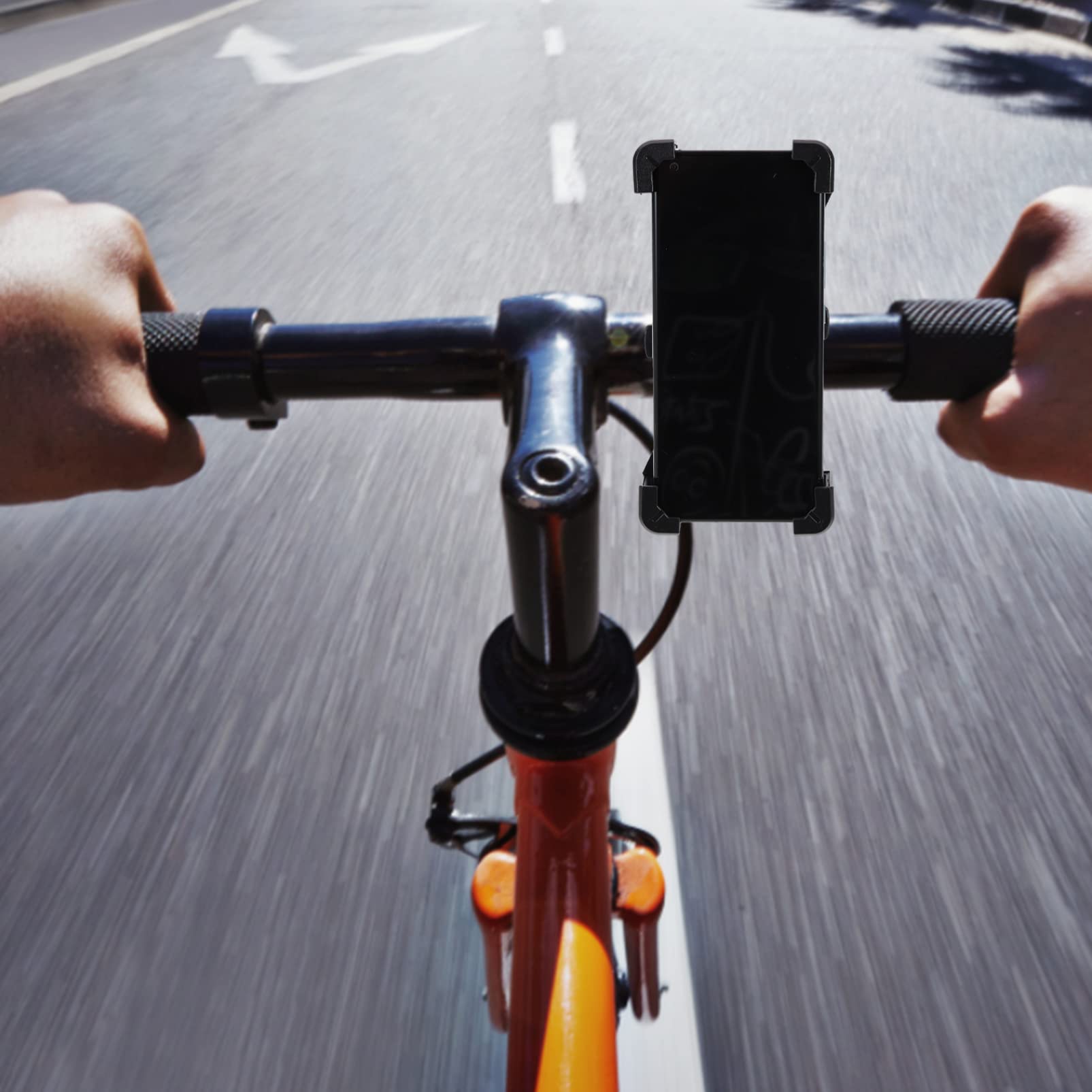 Hemobllo 2pezzi Supporto Per Telefono Da Bici Supporto Manubrio Rotabile Per Smartphone Montaggio Facile e Sicuro Per Navigazione e Chiamate Durante La Guida