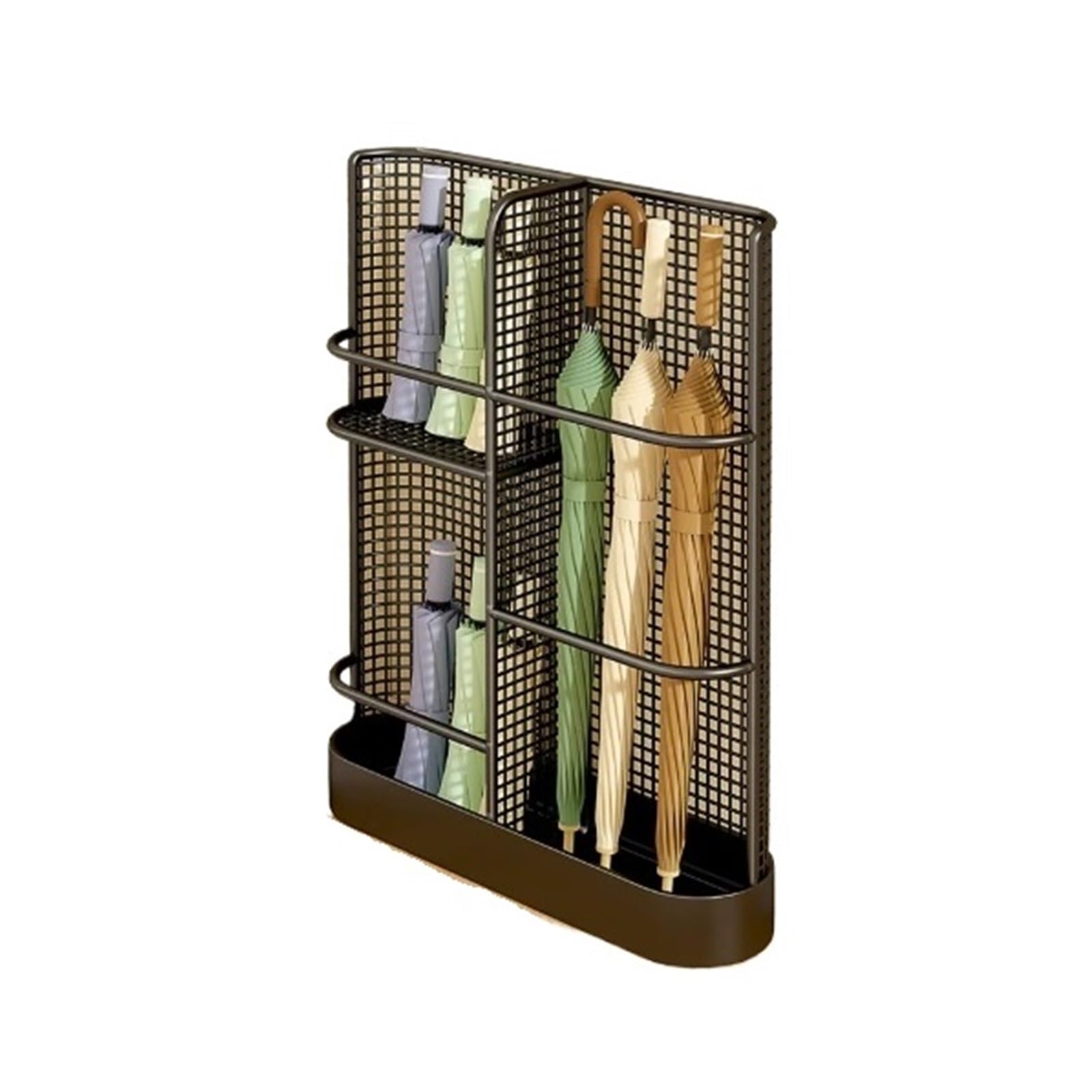 LJHFG63KUYT Schirmständer Home Umbrella Stands: Storage Racks, Holders, Wall-Mounted, With Drainage Umbrella Holder(Black,Large)