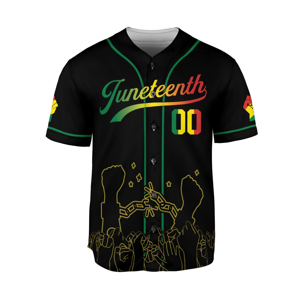 RoyalBro Personalized Juneteenth 1865 Baseball Jersey Independence Freedom Freeish Black History African Pride Month Shirt (Polyester, JT 9)
