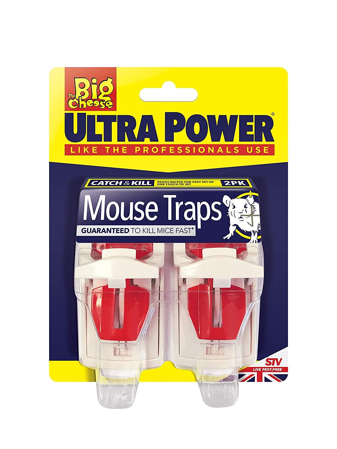 The Big Cheese 2 x Ultra Power Mouse Traps - Twin-Pack