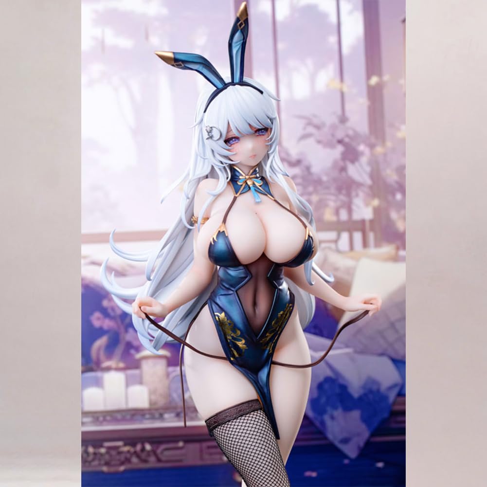 DEXSHUN - Statuina Cheongsam Bunny Girl, serie originale di figure anime manga, statuetta in PVC, modello desktop, ornamenti, decorazione, pezzo da collezione, regalo di compleanno, 26 cm