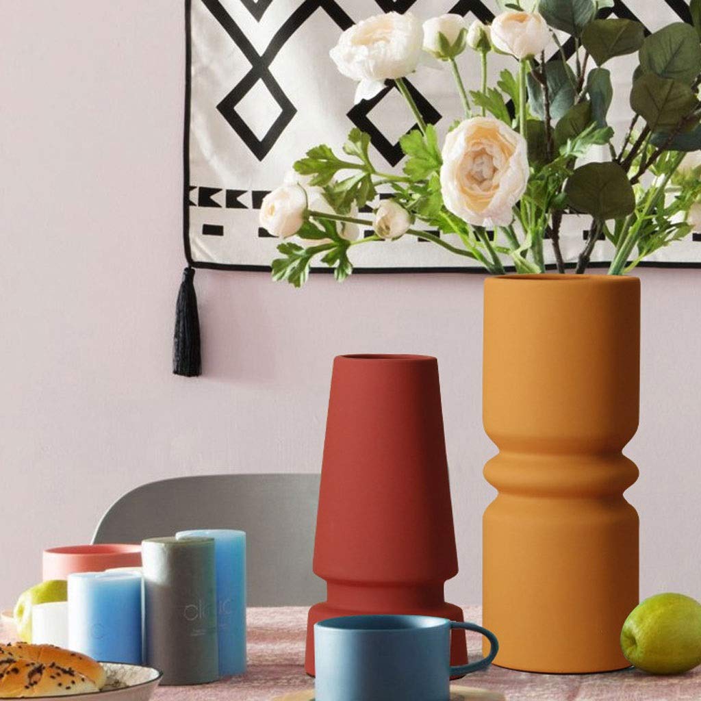 Art Wazon Nordic Creative Ceramiczne Ozdoby domowe Dekoracje Kwiatowe Wazony Dekoracje Domowe Prezenty (Color : B)
