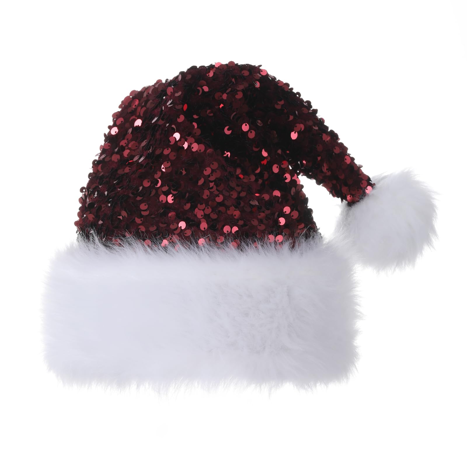 Sombrero de Papá Noel de lentejuelas personalizado para adultos, sombrero de fiesta de Navidad con purpurina roja, sombrero de Navidad, Halloween, Año Nuevo, vacaciones