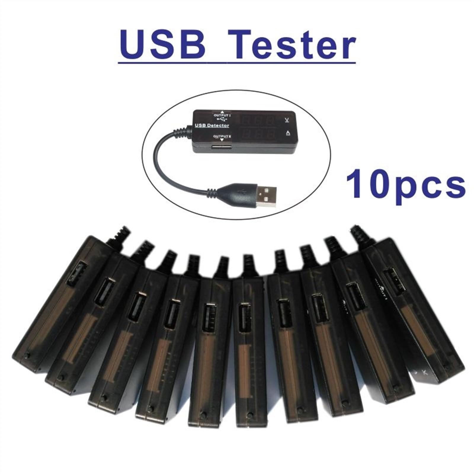 Akcesoria elektroniczne LED cyfrowe mierniki napięcia ładowarka USB miernik napięcia tester prądu czujnik mocy (czerwony-niebieski)