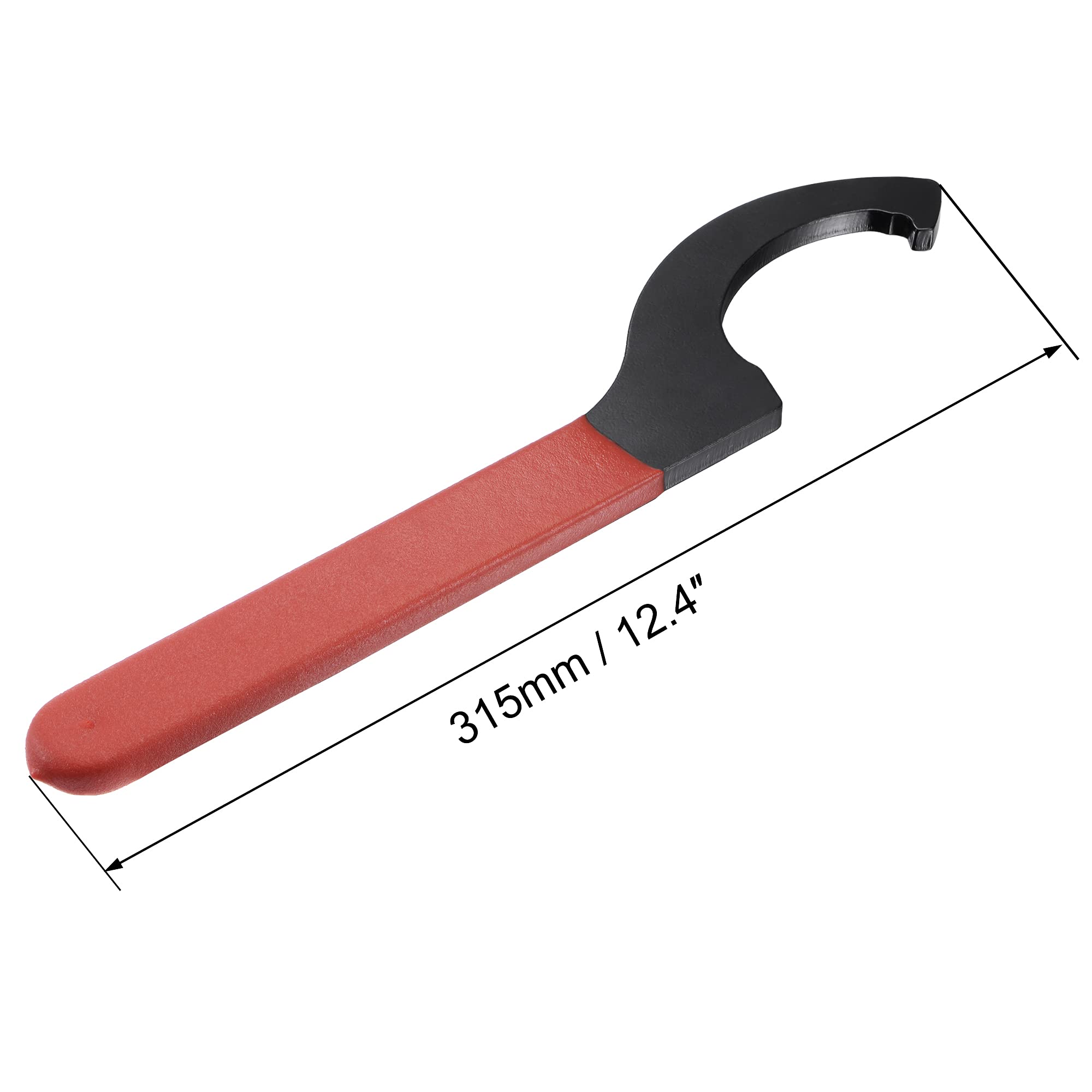 sourcing map Llave inglesa con gancho en C, portabrocas para tuerca redonda de 100-110mm, con mango antideslizante rojo, 2 uds.