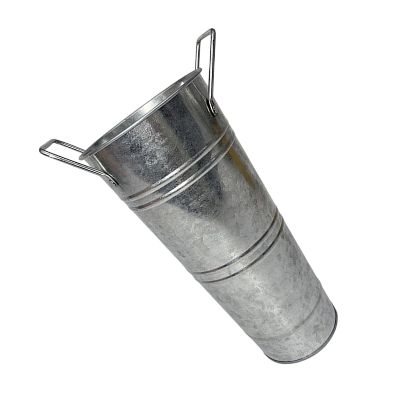 Galvanized Metal Vases for Flower Farmhouse Decorative Flower Bucket with Handle Rustics French Tin Planter Bucket Galvanized Vases for