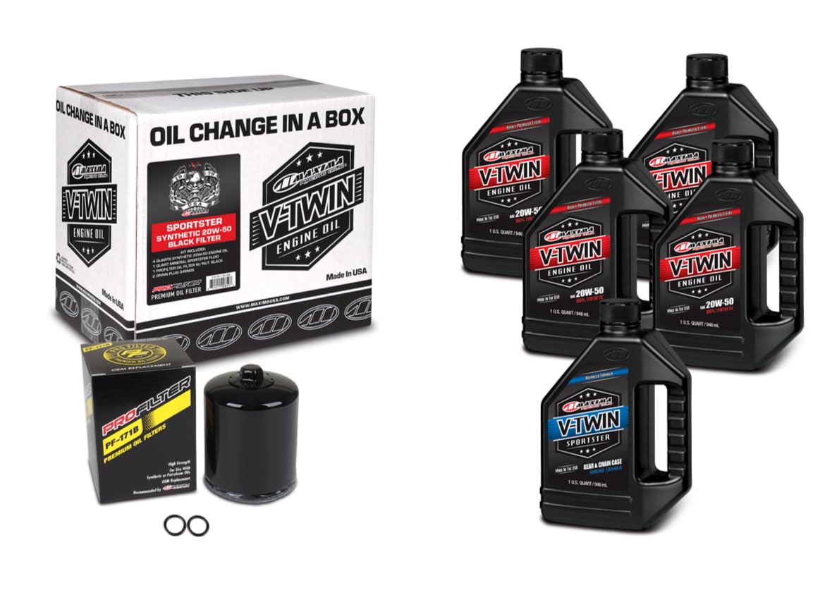 Amazon.com: V-Twin Oil Change Kit Synthetic w/Black Filter