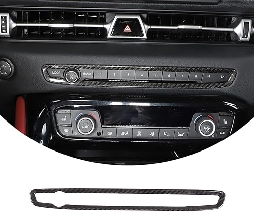 Marco decorativo para Toyota Supra GR A90 A91 MK5 2018 2019 2020 2021 2022 2023 de fibra de carbono real con control central de coche, marco