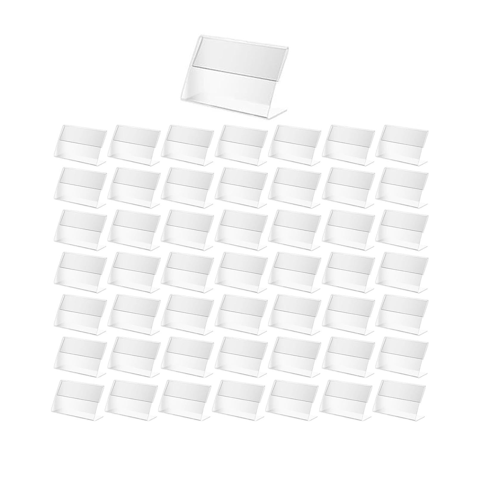 50 Porte-étiquettes En Acrylique Transparent pour Bureau, Magasin, Restaurant