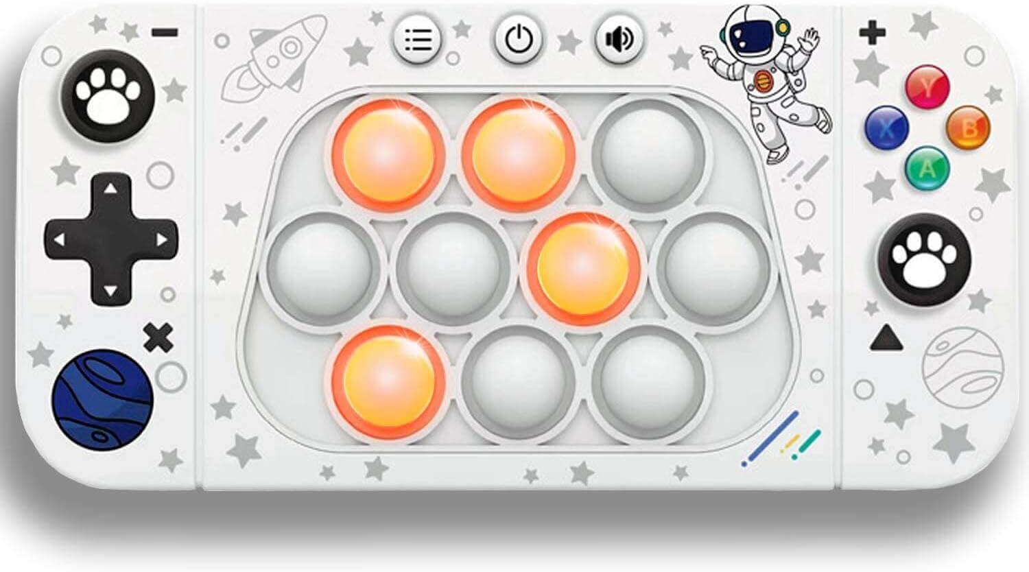 Fast Push Handheld Game, Pop Light Up Game Toys Upgraded Version 2, Lightly Push to Turn Off The Lit Bubbles. Fidget Sensory Toys for 6 7 8 9 Year Old Kids Boys & Girls & Teens Birthday Gifts