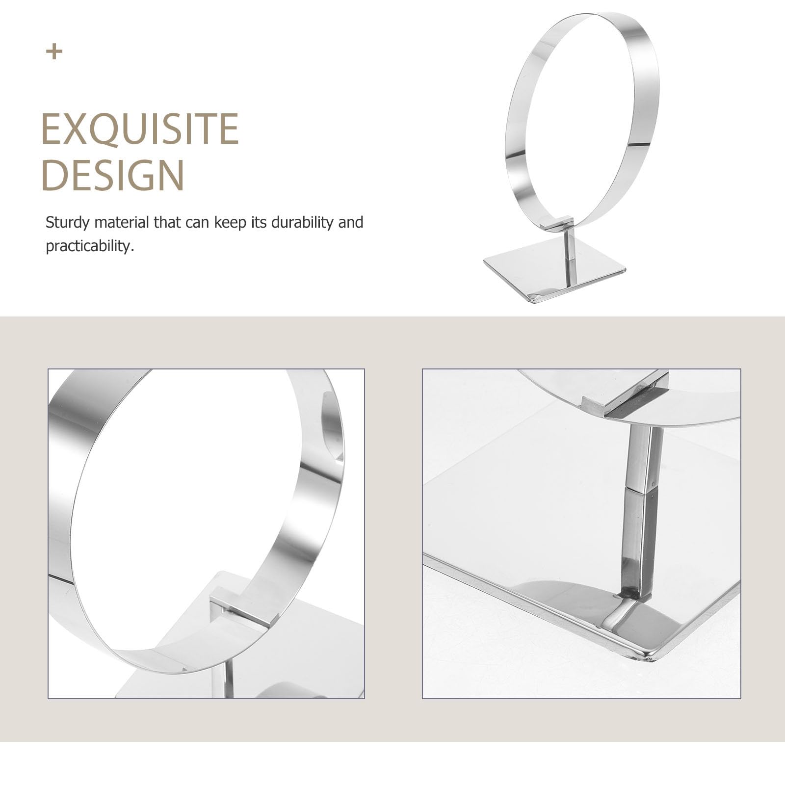 Artibetter Espositore per Cinture da Tavolo in Metallo Inox Base Salvaspazio Porta Cinture Bordi Arrotondati per Negozi e Supermercati Resistente e Compatto