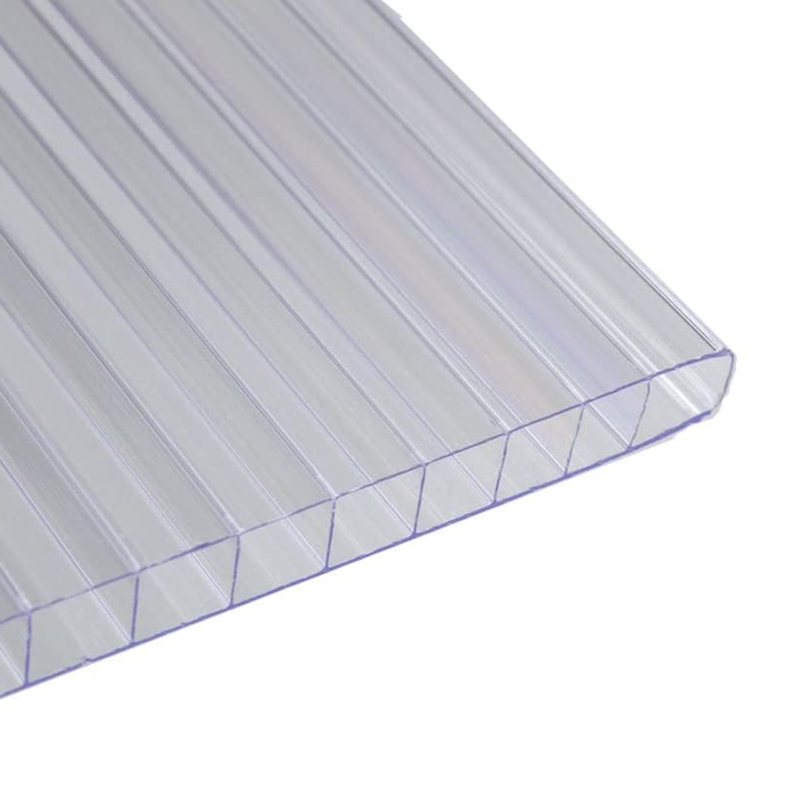 Generisch 48 Polycarbonat-Gewächshausplatten, doppelwandig, verstärkt, transparent, geeignet für Pflanzenregale (klar, 50 x 50 cm, 10 mm)