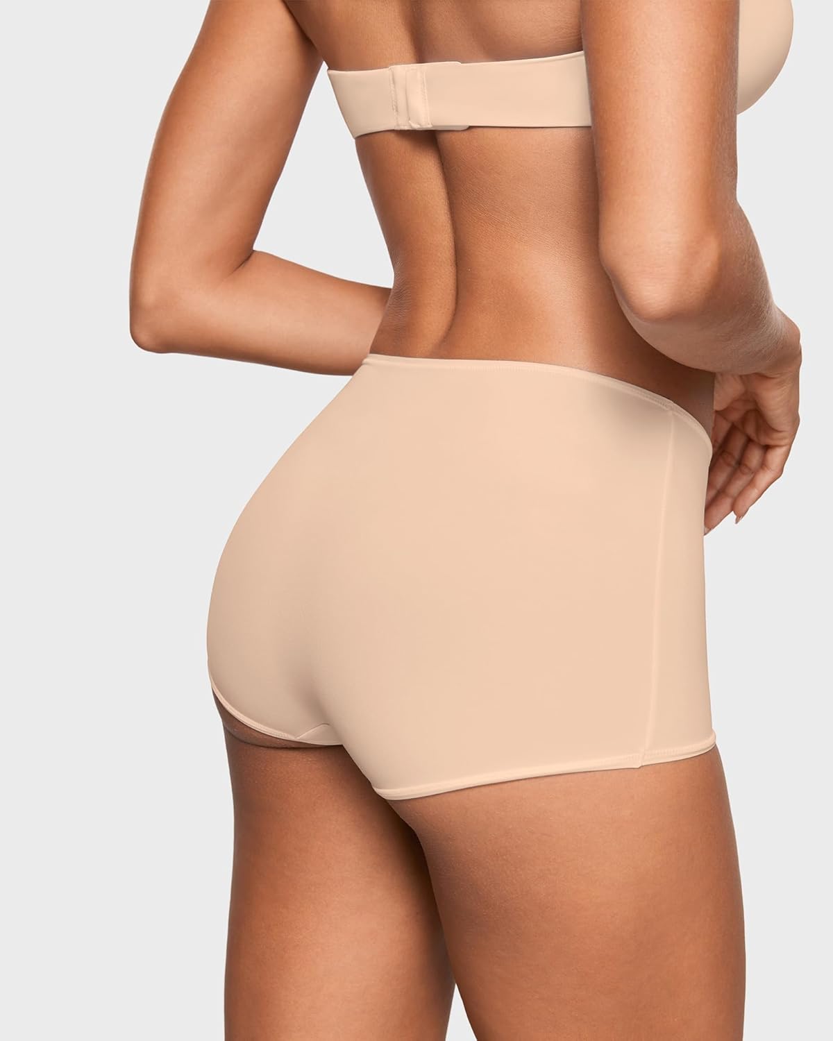 INLYRIC Women's Inbarely Plus Boyshorts Underwear - Soft Full Coverage Boxer Shorts Briefs Ladies Panties 3 Pack - Image 3