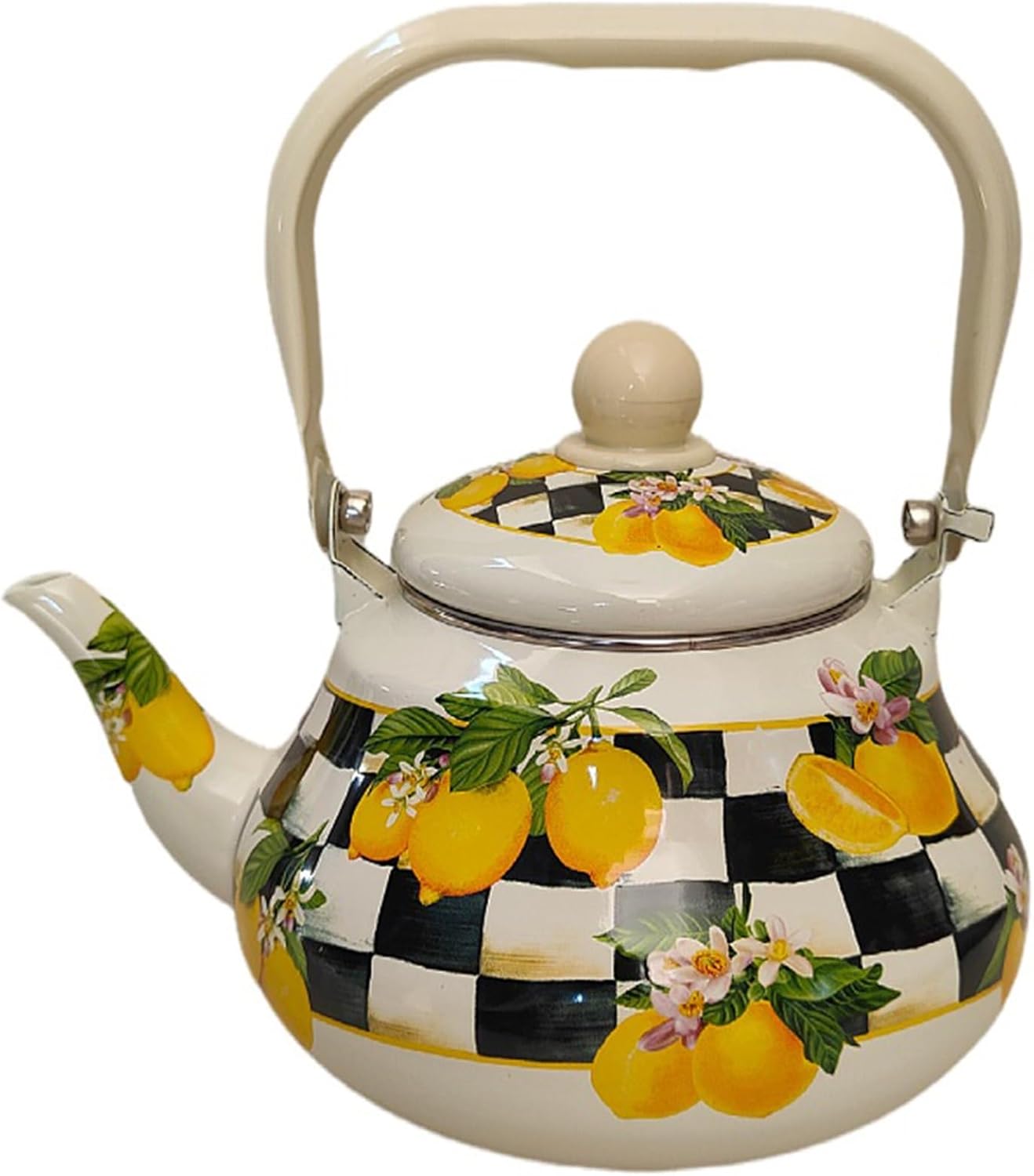 Enamel Tea Kettles Stove Tops for Induction Cooker Teapot Vintage Tea Kettle(2L)