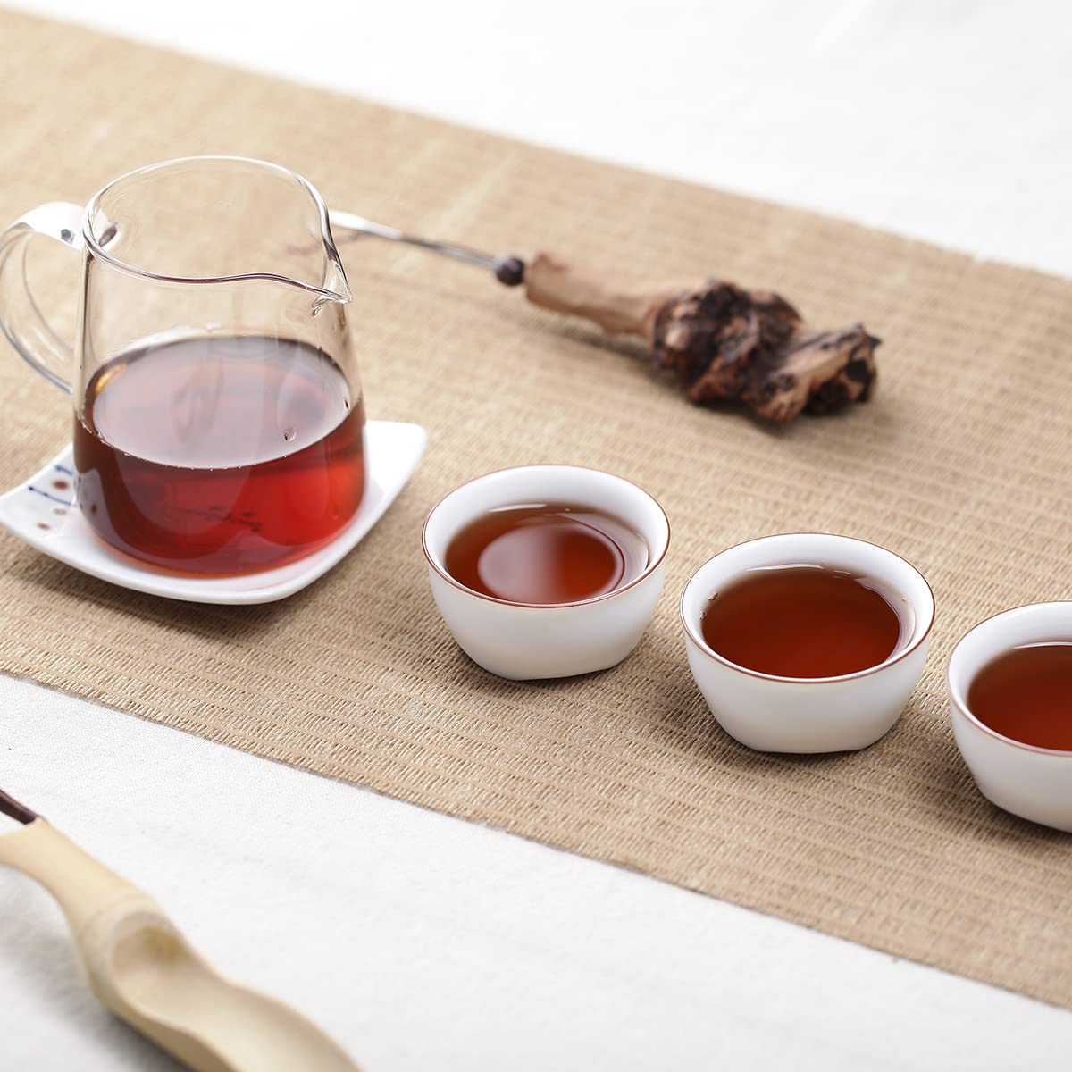 SANRAN Puerh Tea Cake, Aged Fermented Pu-er Tea, Chinese Yunnan Ripe Puer Tea, Gift for Family, Friends, 12.6oz/pack