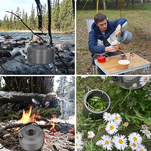 Bulin Camping Kettle 2.2 L Outdoor Tea Kettle Ultralight Camping Kettle for Home Camping Trekking Hiking Picnic - Image 6