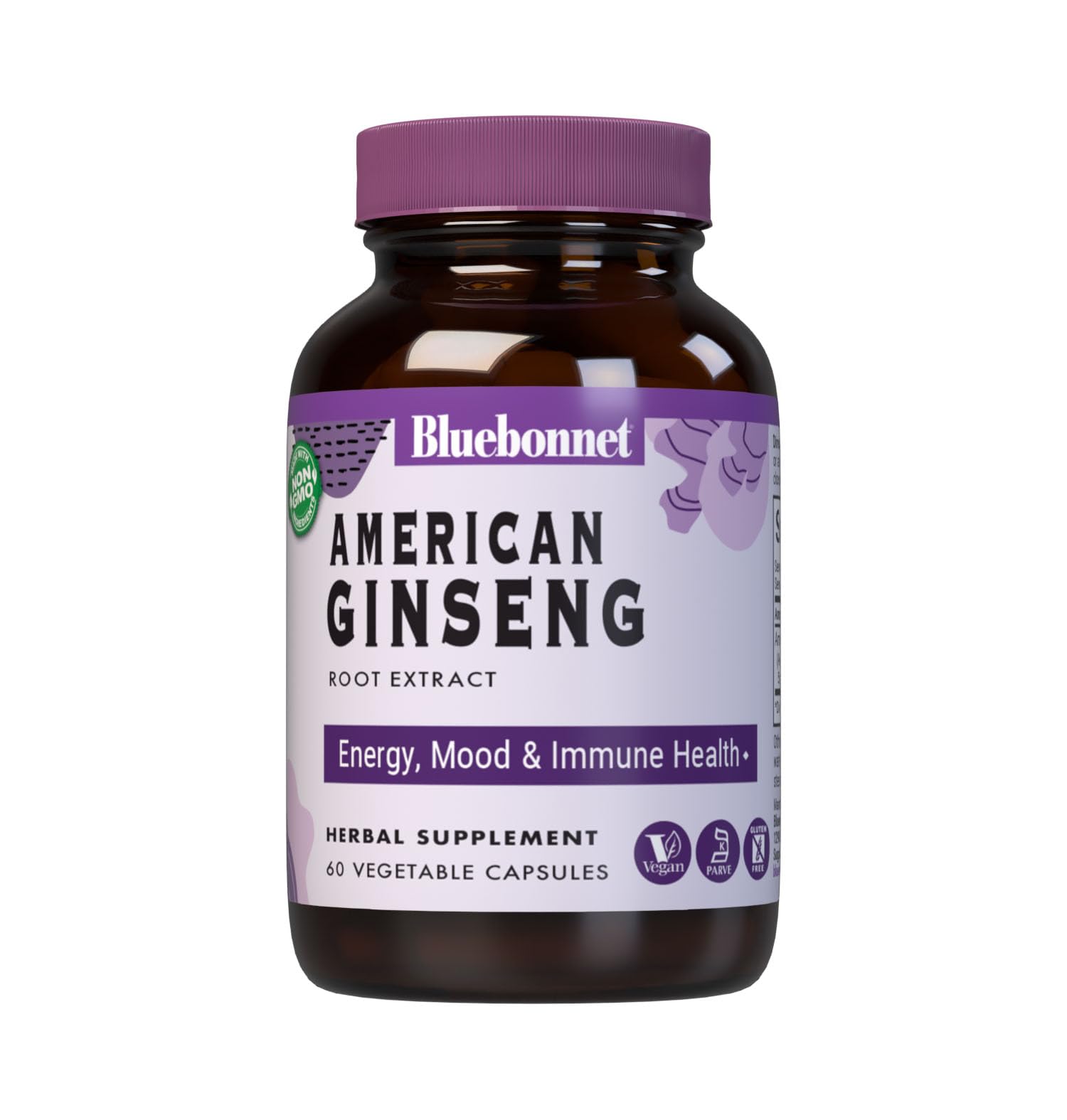 BlueBonnetAmerican Ginseng Root Extract Supplement, 60 Count