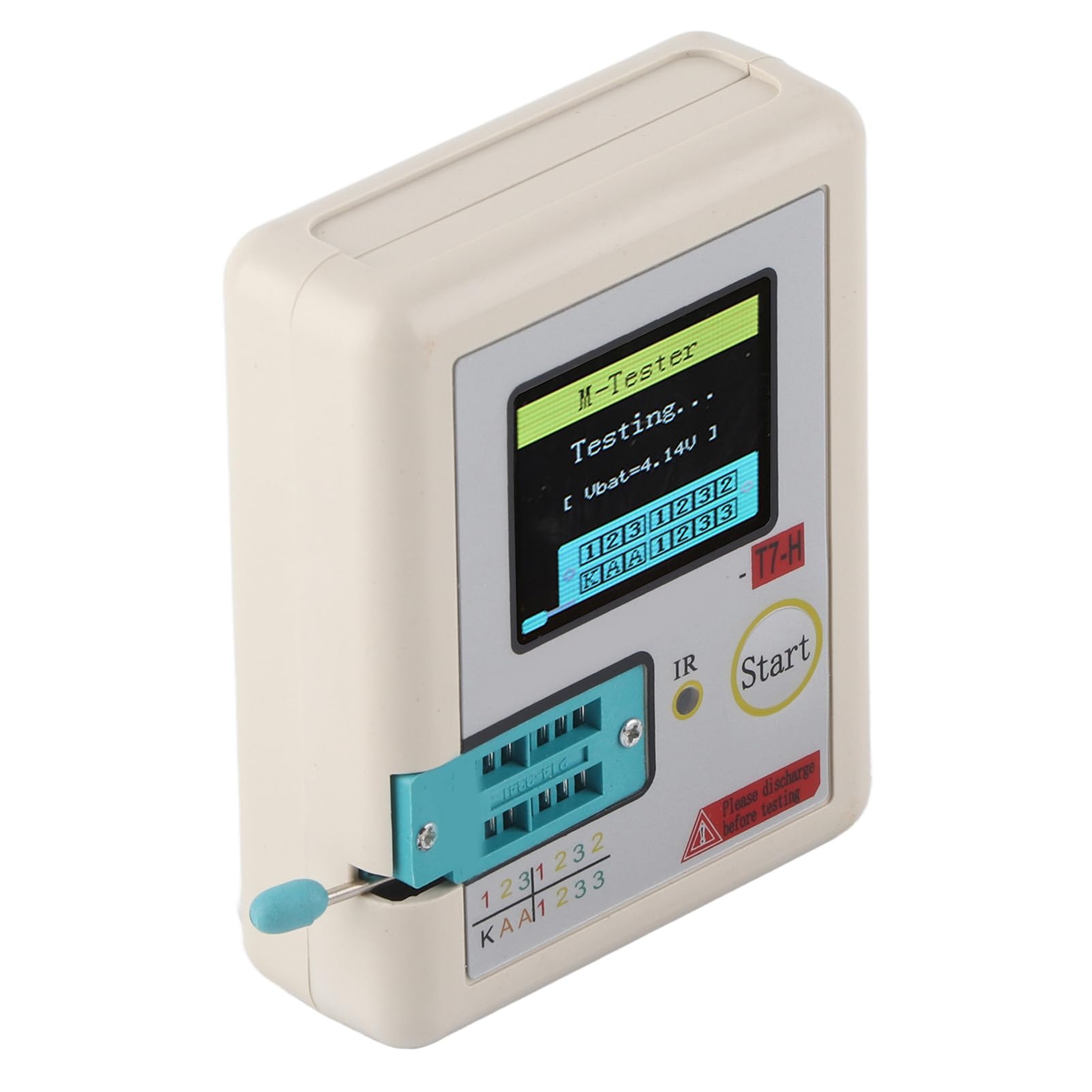 TC-T7-H TFT Transistor Tester Diodo Triodo Capacitancia Pantalla gráfica Detector de calibración automática multifunción