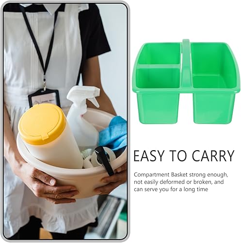 Miniatura 7 de Zerodeko Contenedor de caja contenedor organizador de limpieza portátil con asa, cesta de almacenamiento portátil para dormitorio, baño, jardín,