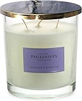 Vista 38 de Pecksniffs - Vela perfumada clásica blanca con 1 mecha, pomelo y cítrico, velas de lujo elegantes de vidrio - 6.49 onzas