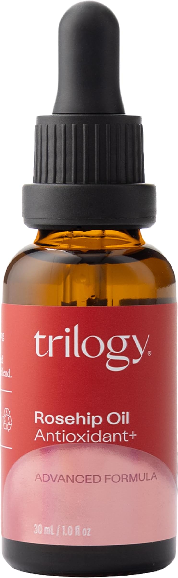 Trilogy Rosehip Oil Antioxidant+, Certified Organic Hydration & Repair Beauty Oil, 1.0 fl oz