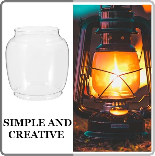 Miniatura 3 de DOITOOL Linterna de repuesto de cristal de queroseno, pantalla de repuesto para lámpara de globo de vidrio para lámparas de gas, cubierta de luz al