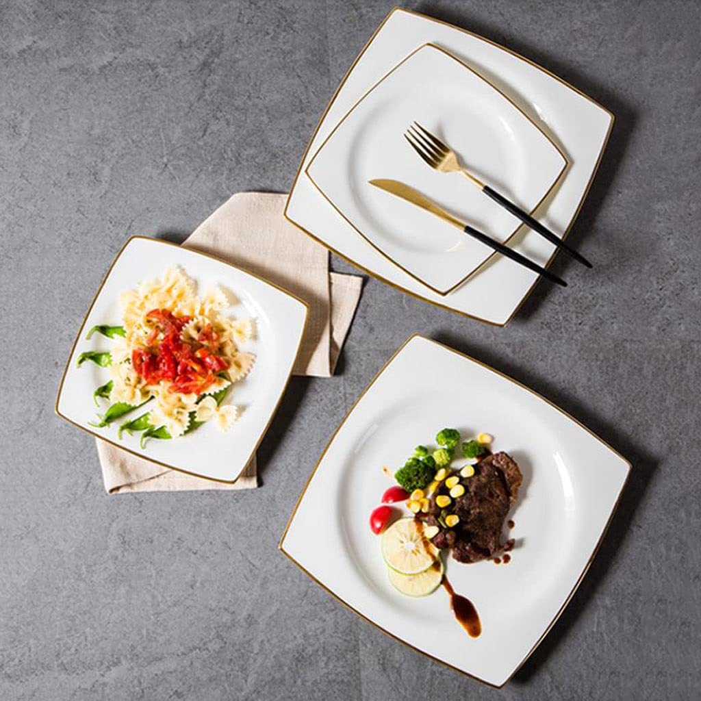 Assiettes Plates Plaques de dîner en céramique 10inch 8inch servant des plats for les plaques de steak de pâtes et de l'apéritif, du four et du lave-vaisselle (ensemble de 2) Assiette ( Size : A )