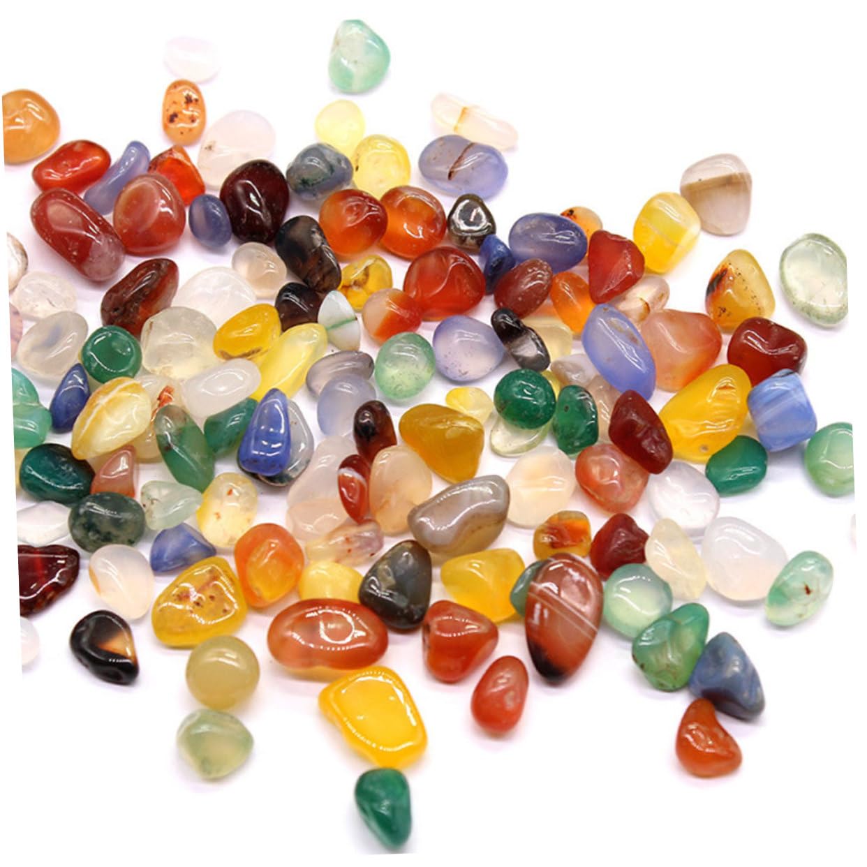 Ipetboom 1Bag Natural Stones for Fish Tank and Garden Decor Polished Aquarium Stones Safe for Vibrant Ornament for Aquariums and Planters