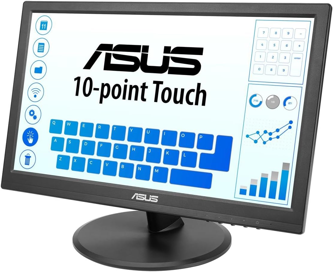 ASUS VT168HR 15.6" Full HD 1366X768 HDMI Back-lit LED Monitor, Black