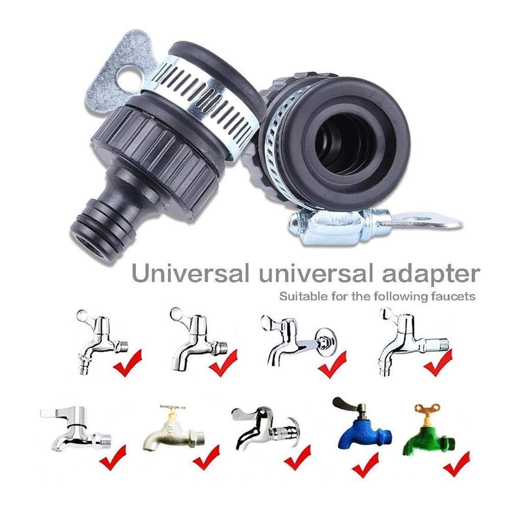 Gartenschlauchadapter Wasserleitungsverbinder für die Gartenbewässerung Multifunktions-Universal-Gartenschlauch-Rohrhahnanschluss Tippen Sie auf Wasserhahnadapter O-Ring Zubehör für den Wasse