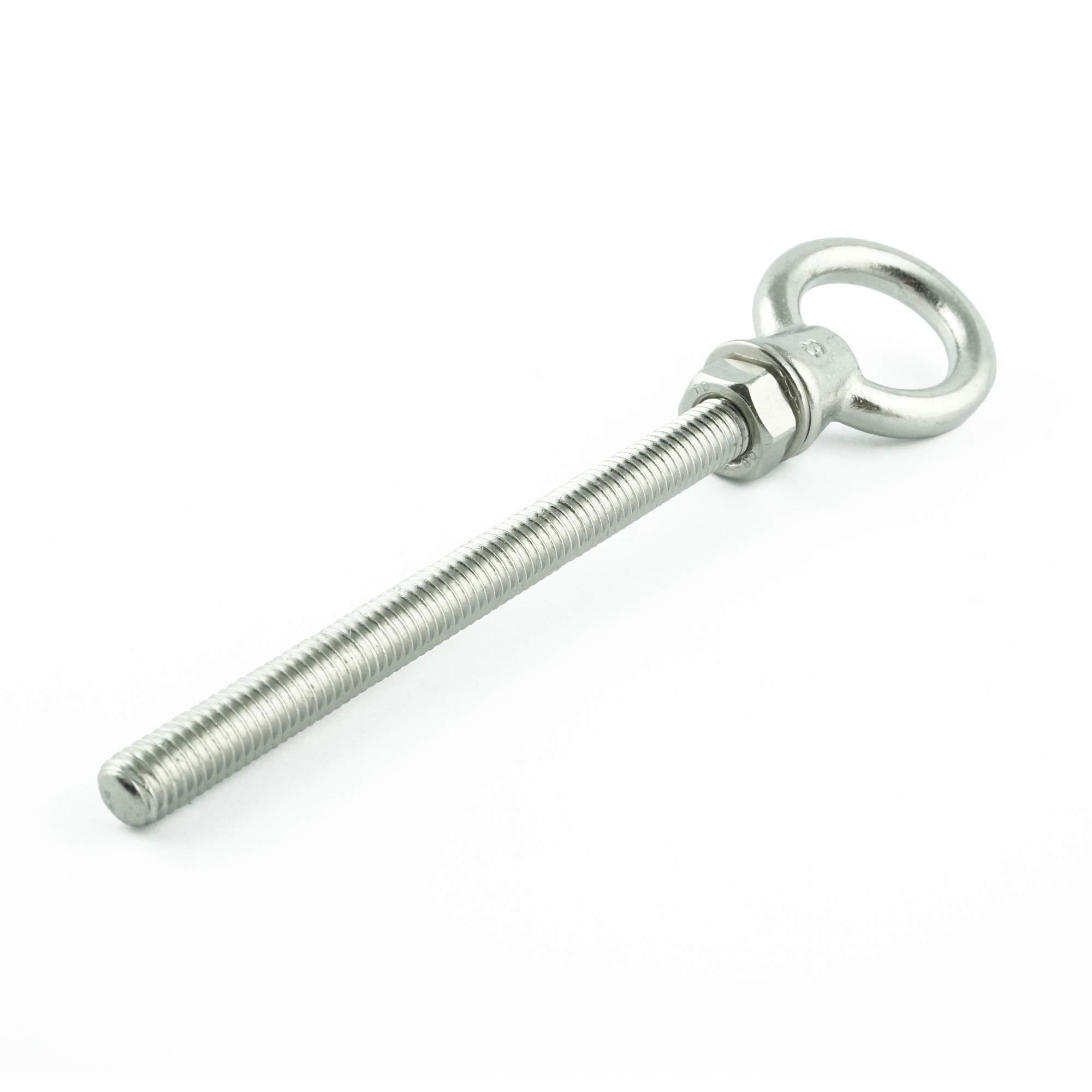 Bulloni ad anello M12 x 120 mm (2 pezzi) – Bullone ad occhio con filettatura metrica – Acciaio inox A4 V4A – Inossidabile