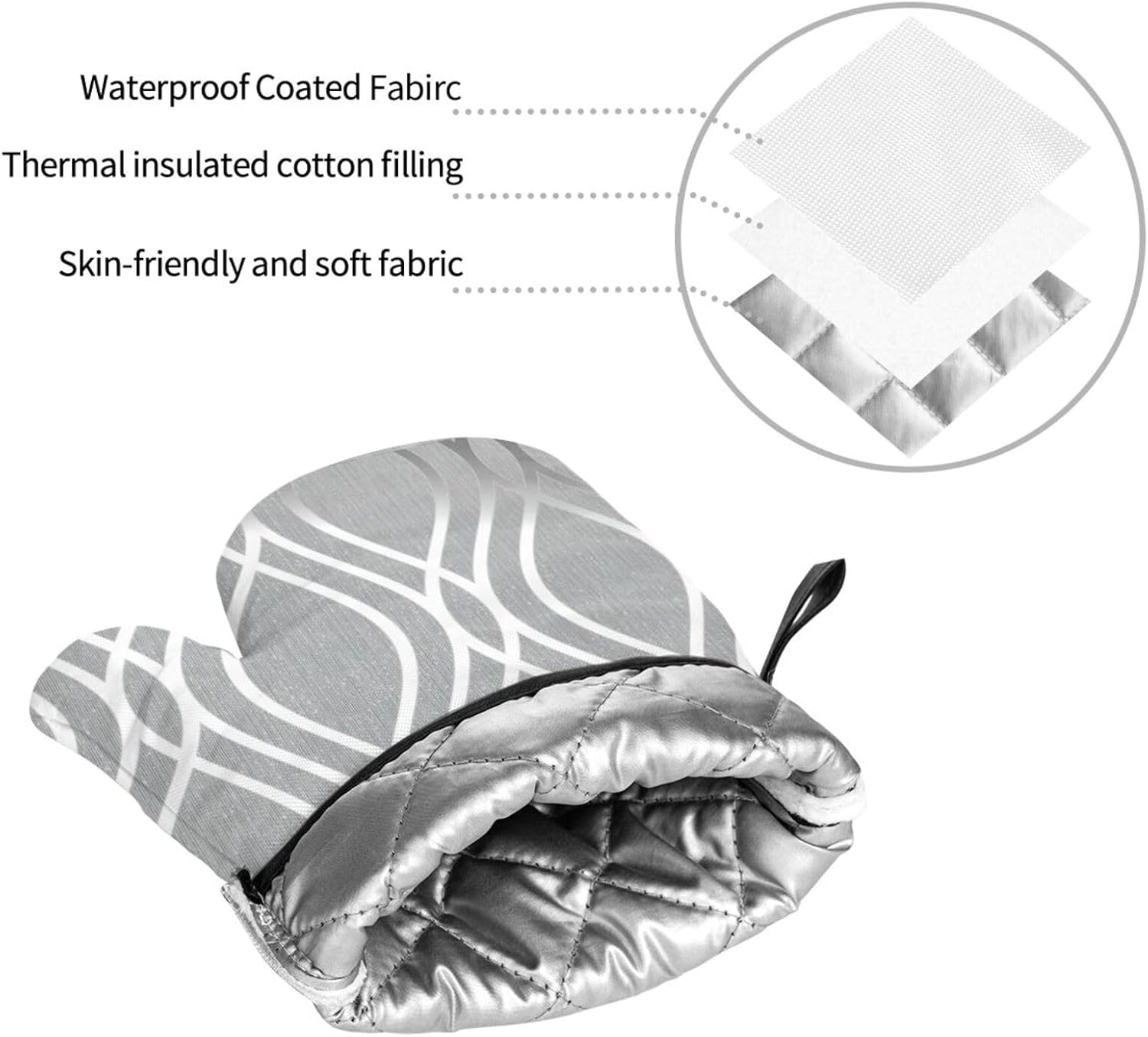 Silver Geometric Figure Kitchen baking four piece set, fit for cooking and baking, oven, microwave, and outdoor barbecue