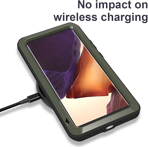 Miniatura 6 de LOVE MEI Funda para teléfono Galaxy Note 20 Ultra 0.18 oz, sin protector de pantalla de vidrio Carcasa rígida de cuerpo completo, resistente, a