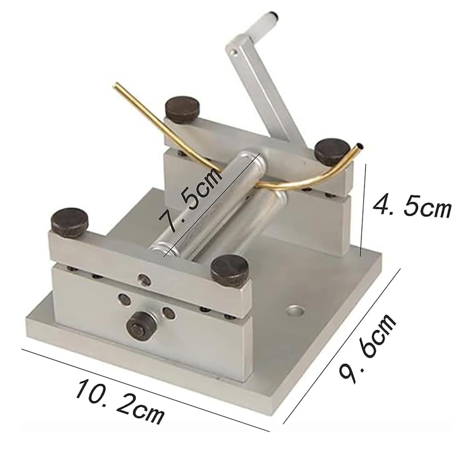 Ręczna zwijarka do blach DIY, giętarka do blachy miękkiej 60 mm, średnica wałka 12,5 mm, narzędzie do gięcia rur miedzianych, zwijarka do blach ze stopów aluminium do produkcji biżuterii