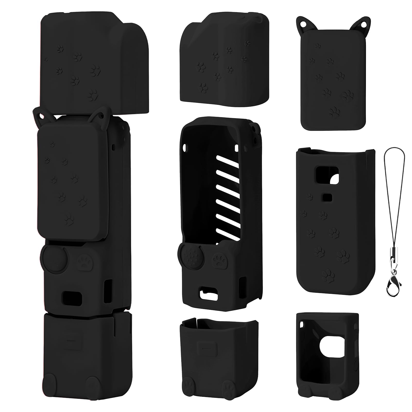 Debmale Pocket 3 Silicone Case Cover: Sleeve Protective Cover Lens Protector Compatible with Vlogging Camera DJI Osmo Pocket 3 Creator Combo