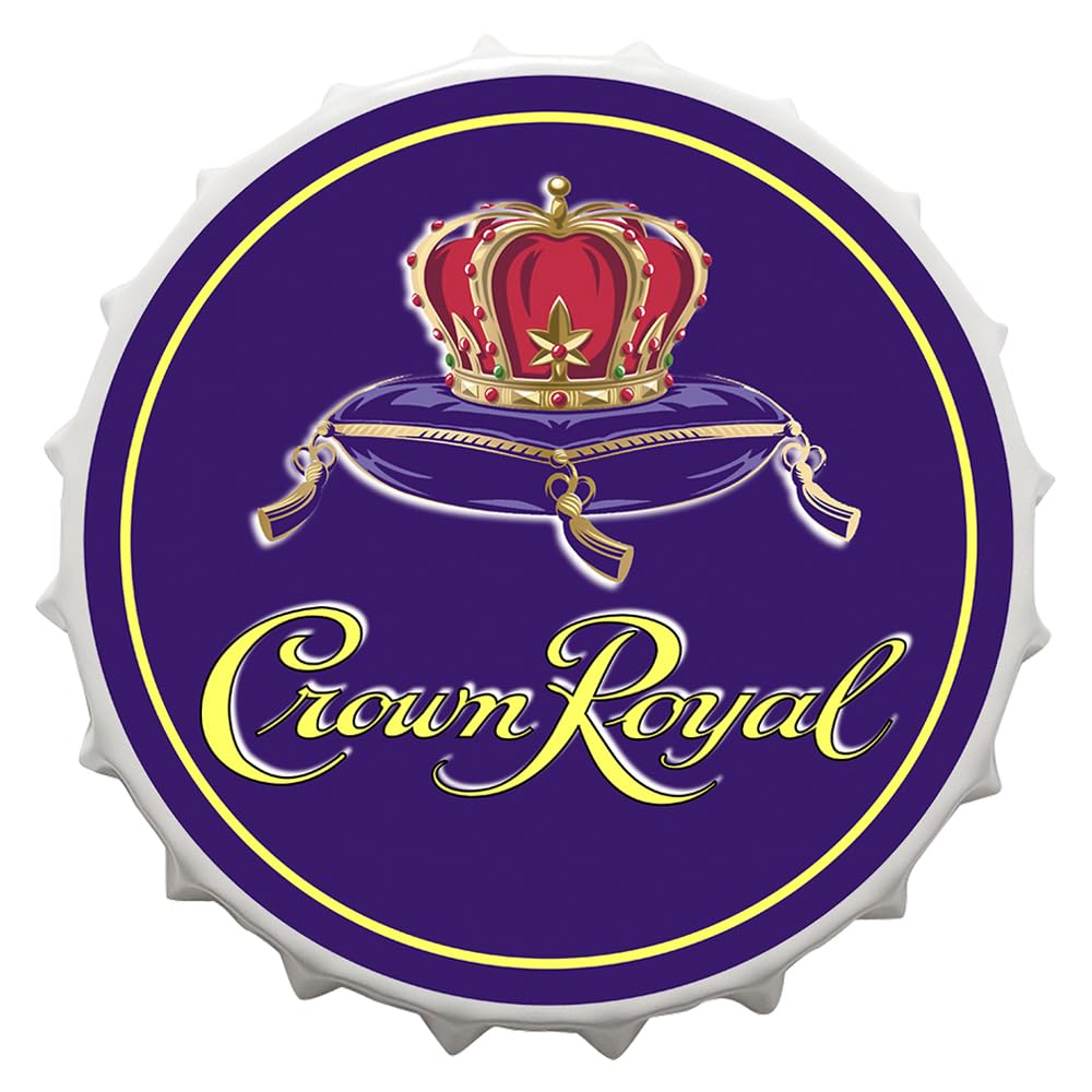 Decorative Metal Sign Hanging Bottle Cap for Home, Bar & Office, Vintage Wall Art Tin Plaque Plat Decoration for Man Cave & Garage, 13.8