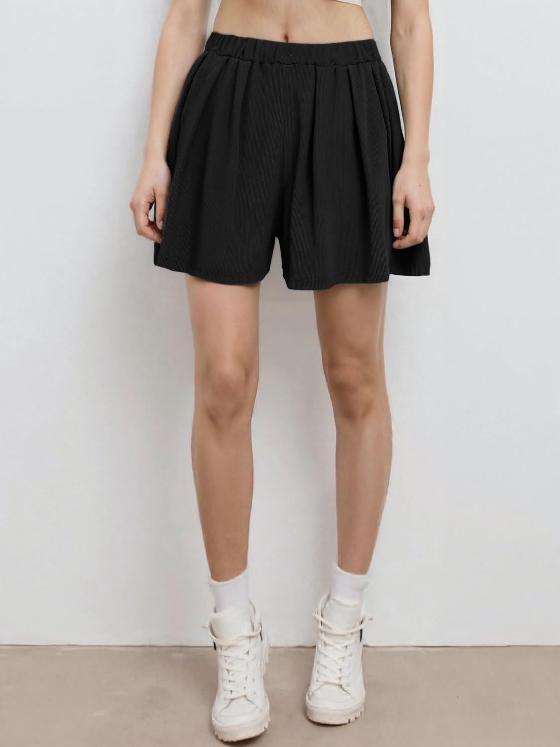 CIDER Women Shorts Elastic Waist Wide Leg Flowy Baggy Boxer Shorts Summer Vacation Boho Casual Outfits 2025 - Image 3