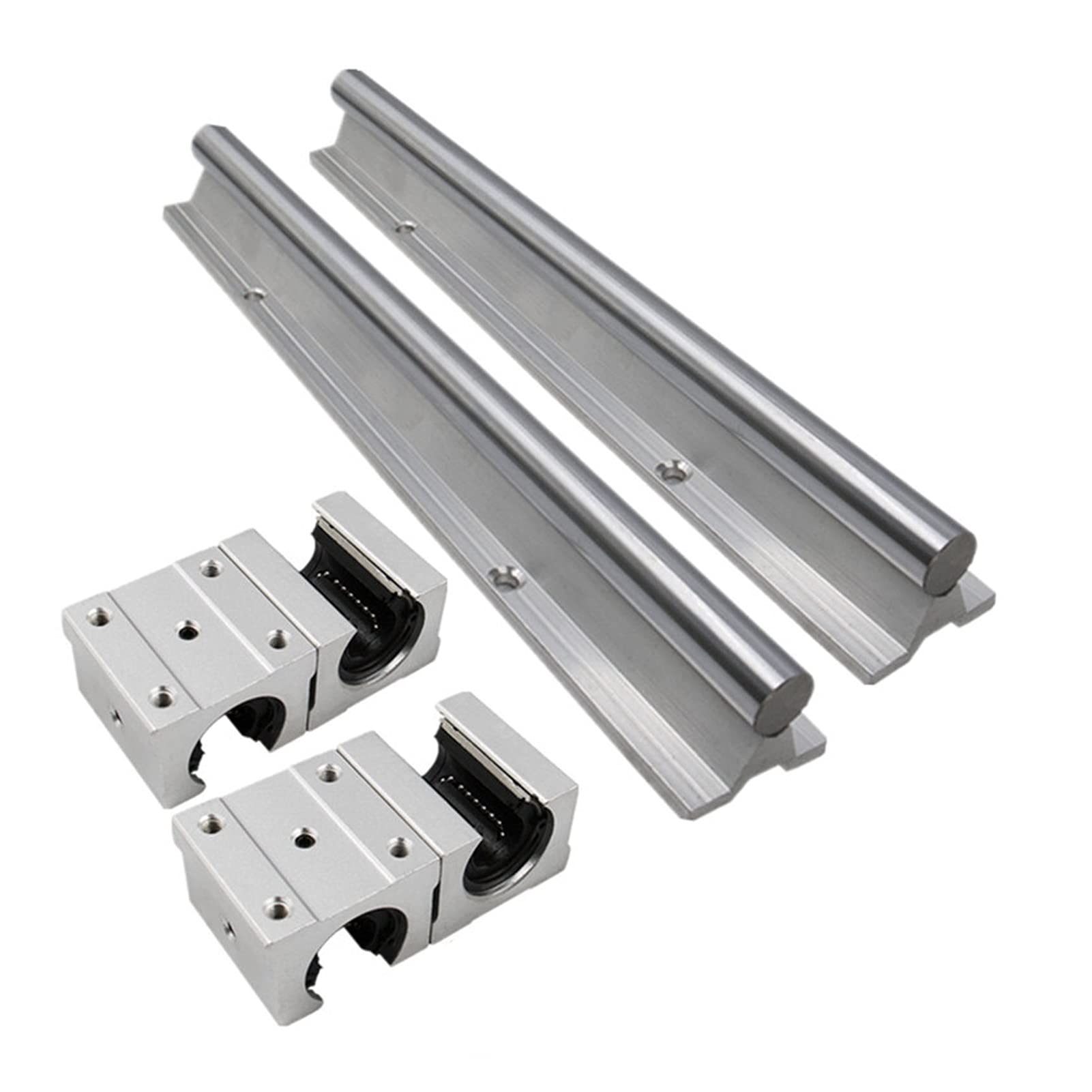 DINGGUANGHE-CUP Professional 12mm Rod SBR12 Fully Supported Linear Rail Guide Lineaire Shaft with 4Pcs SBR12UU Slide Ball Bearing Block (Guide Length : 150mm)