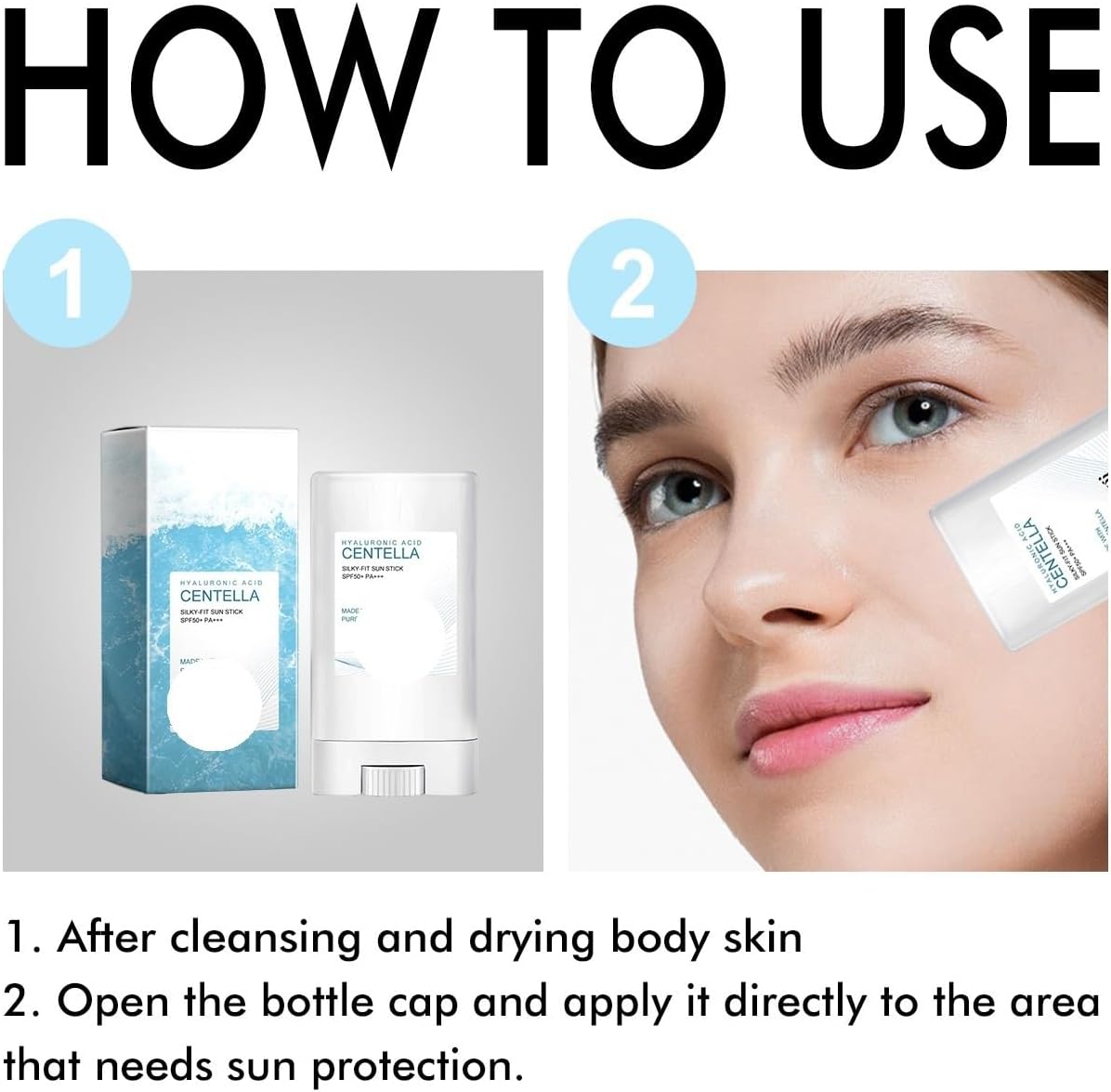 Nourishing & Protective Sunscreen Stick - Hydrating, Firming, and Long-Lasting UVA/UVB Protection for All Skin Types(2PCS)